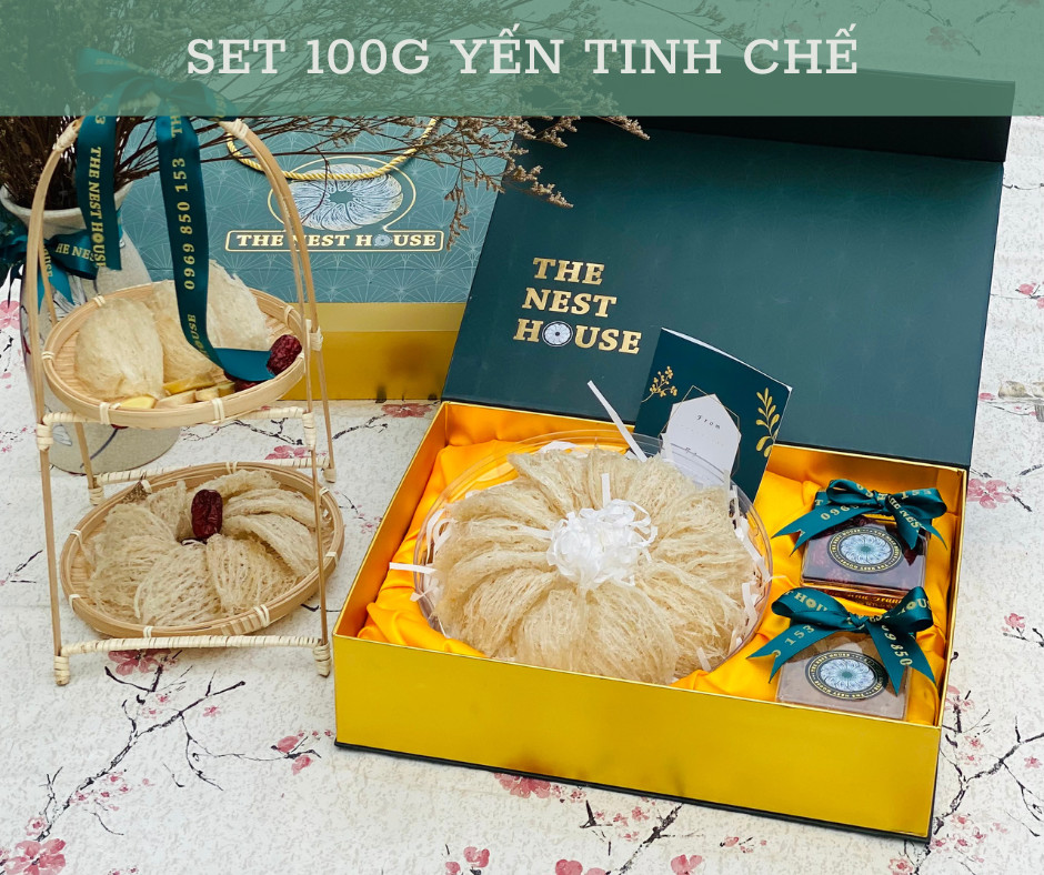 100G yến tinh chế sợi dài