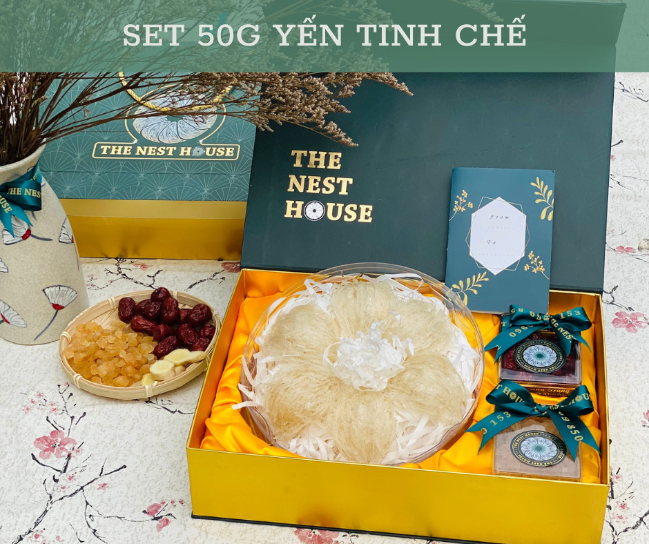 50G yến tinh chế sợi dài